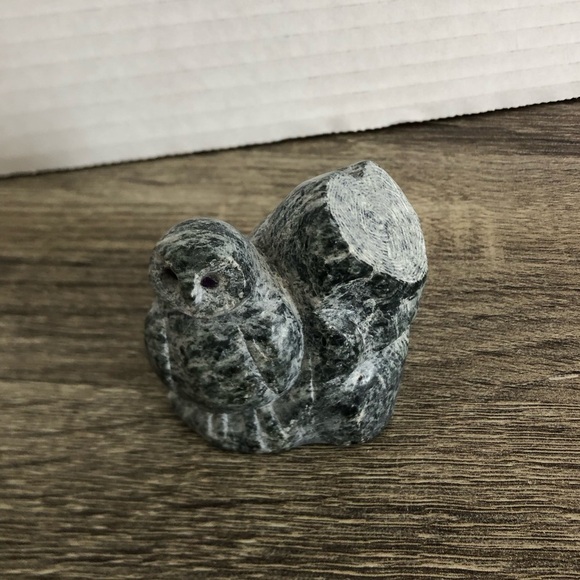 Hand Carved Stone Owl Figurine - Picture 1 of 14